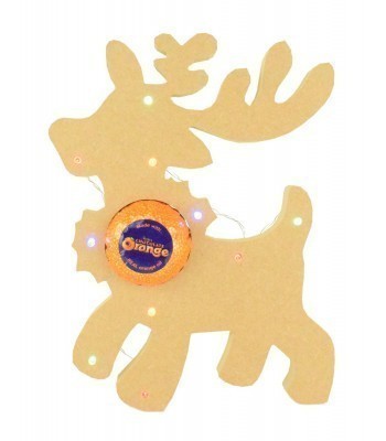 18mm Freestanding Christmas Reindeer Terry's Chocolate Orange Holder with LED Lights